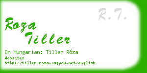 roza tiller business card